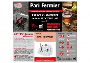 INVITATION PARI FERMIER CHAMPERRET OCTOBRE 2015